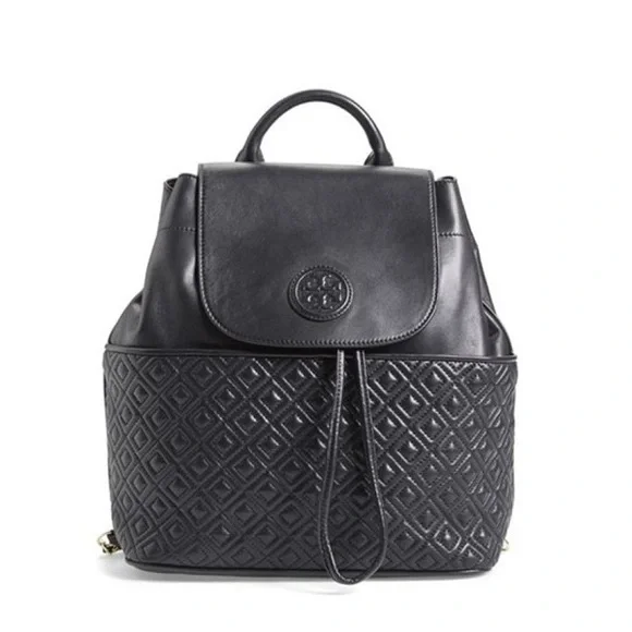 Tory Burch Marion 黒 レザー バックパック　リュック Tory Burch | Bags | Tory Burch Marion Quilted Leather Backpack